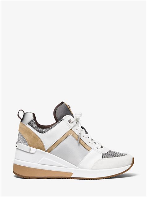 michael kors gertie sneaker|georgie mixed media trainer.